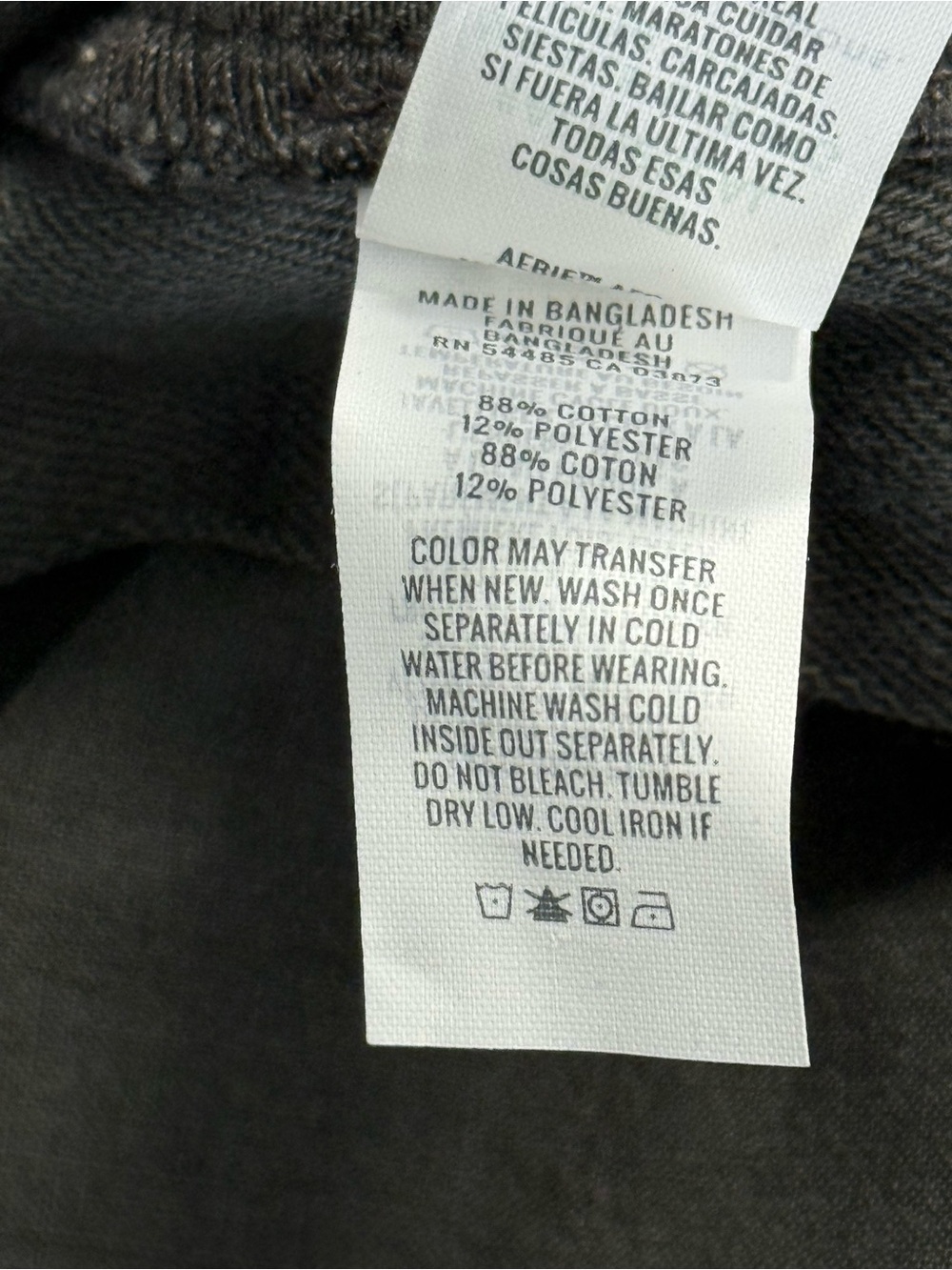 aerie Wide-Leg Overalls in Charcoal - Picture 10 of 11